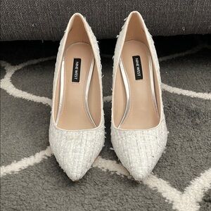 Nine West Women's White Heels